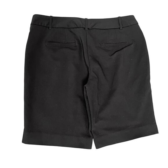 White House Black Market Shorts Bermuda Women Size 14 Black Stretch Mid Rise - Picture 2 of 10